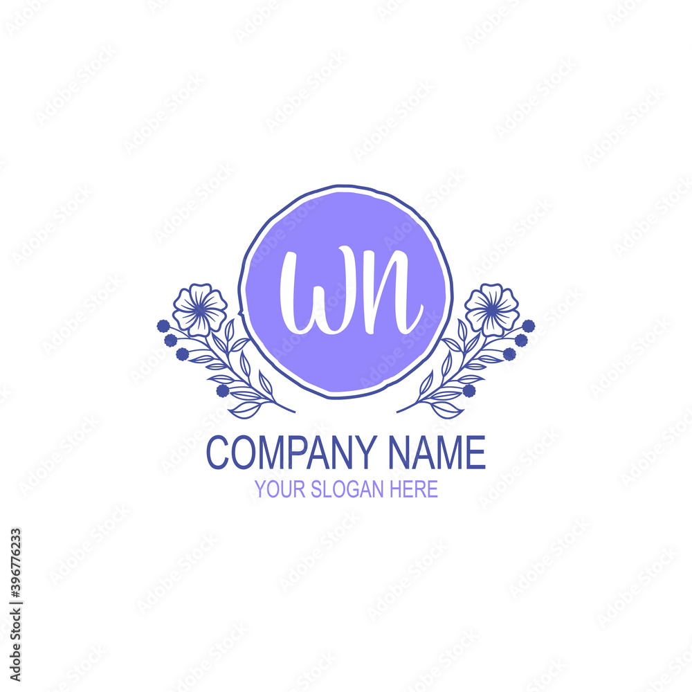 Initial WN Handwriting, Wedding Monogram Logo Design, Modern Minimalistic and Floral templates for Invitation cards Initial WN Handwriting, Wedding Monogram Logo Design, Modern Minimalistic and Floral templates for Invitation cards