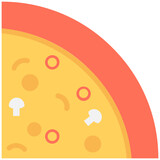 
Pizza Slice Flat vector Icon
