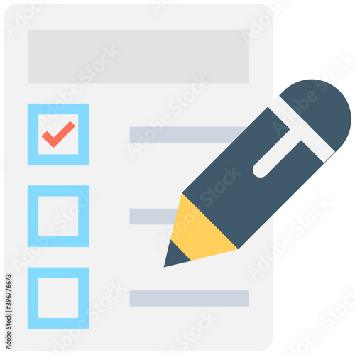 
Checklist Flat vector Icon 
