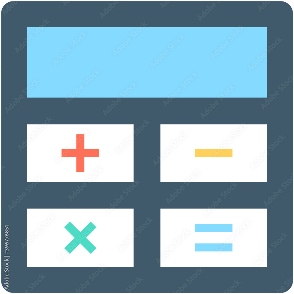 Obraz premium Calculator Flat Vector Icon 
