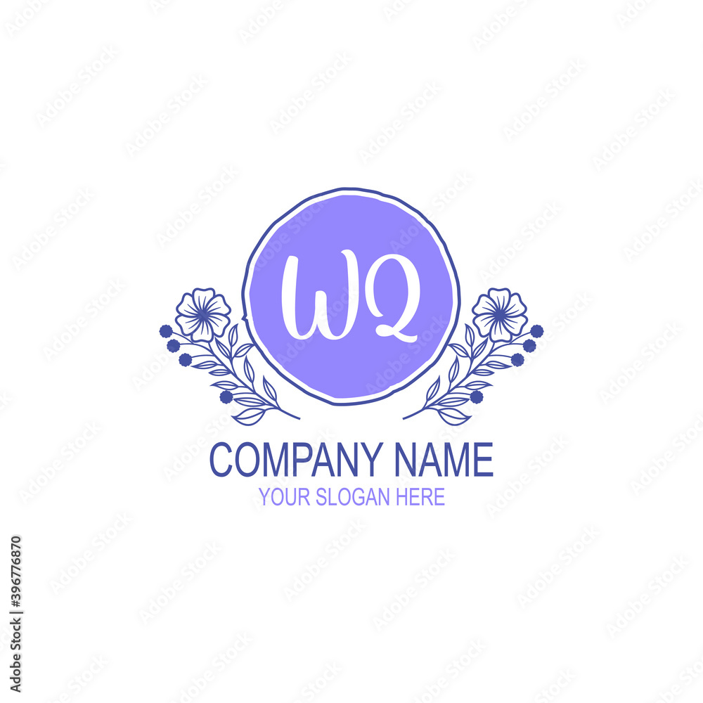 Initial WQ Handwriting, Wedding Monogram Logo Design, Modern Minimalistic and Floral templates for Invitation cards Initial WQ Handwriting, Wedding Monogram Logo Design, Modern Minimalistic and Floral templates for Invitation cards