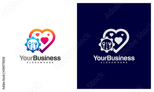 Love Mechanic logo vector template  Creative Mechanic logo design concepts