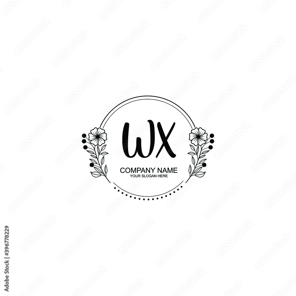 Initial WX Handwriting, Wedding Monogram Logo Design, Modern Minimalistic and Floral templates for Invitation cards Initial WX Handwriting, Wedding Monogram Logo Design, Modern Minimalistic and Floral templates for Invitation cards