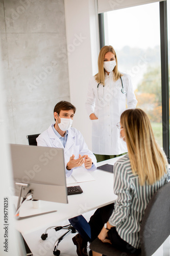Medical couple doctors with...