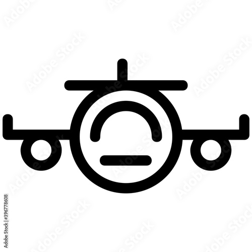  Airplane Flat Vector Icon 