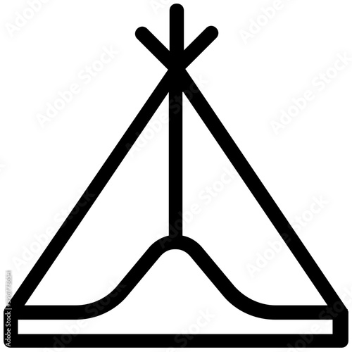 
Tent Flat Vector Icon
