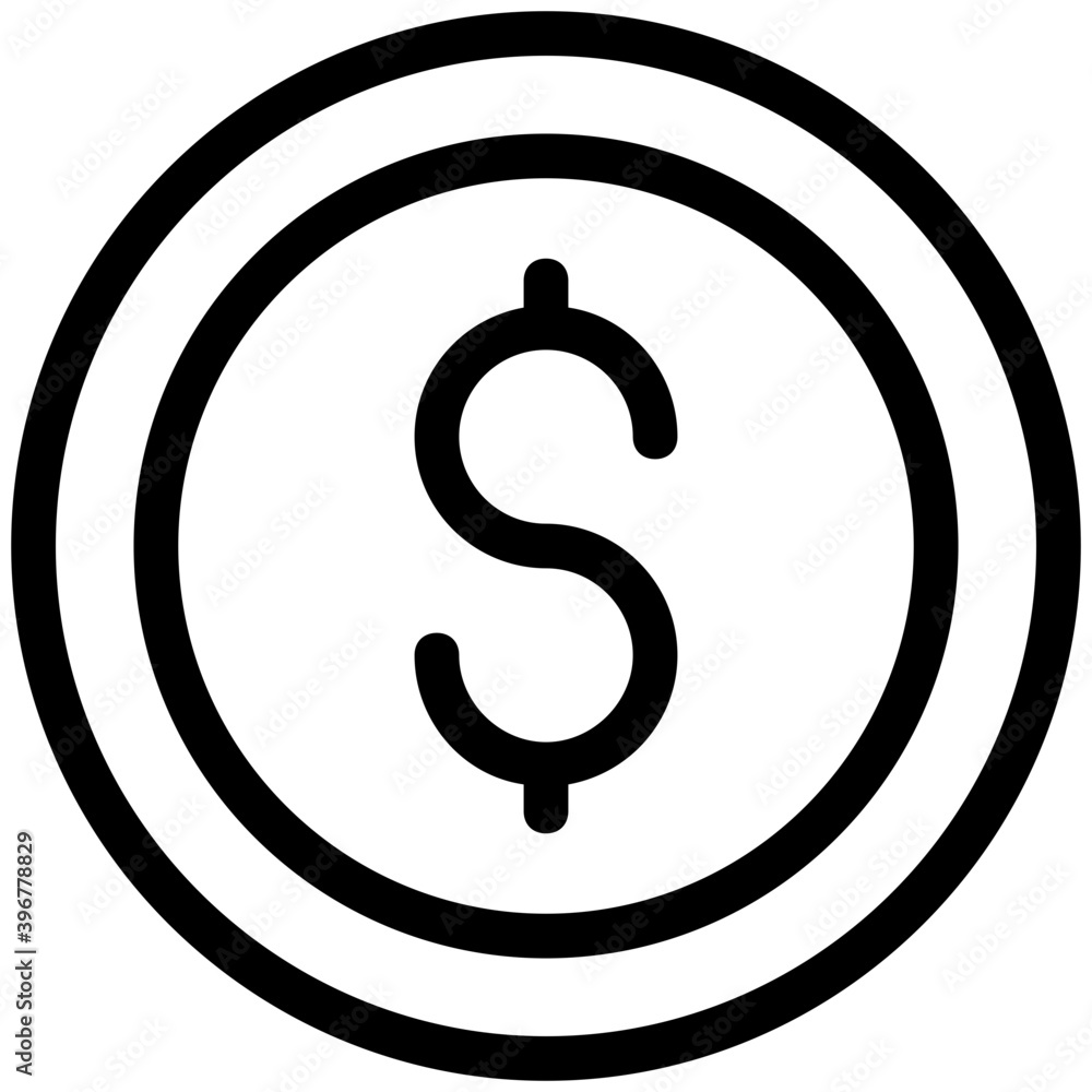 Dollar Coin Flat Vector Icon
Dollar Coin Flat Vector Icon