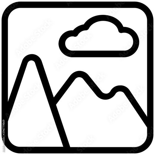
Landscape Flat Vector Icon
