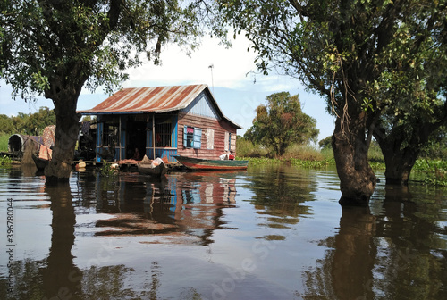 Tonle Sap Lake in Siem Reap, Cambodia