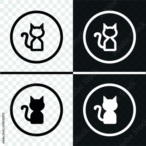Vector image. Icon of a cat.