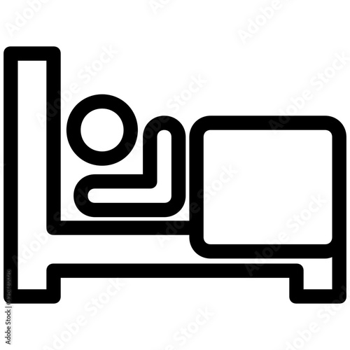 
Bed Flat Vector Icon
