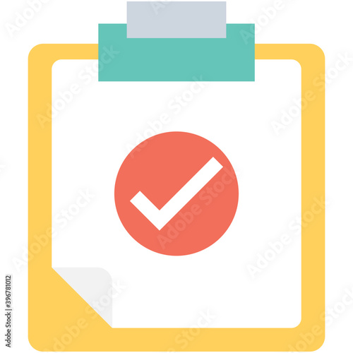  Checklist Flat vector Icon 