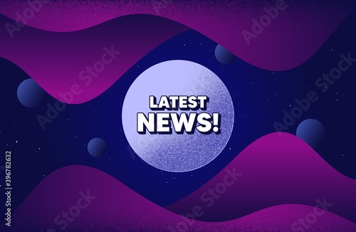 Latest news symbol. Abstract background with dotwork shapes. Media newspaper sign. Daily information. Dotted offer message banner. Abstract space background. Design with dots. Vector