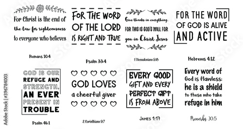 Wallpaper Mural Set of Bible verses. Christian Quotes and Scripture sayings  Torontodigital.ca