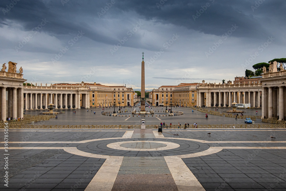 St. Peter's Square (Piazza San Pietro) in Rome, Italy