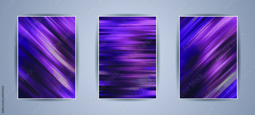 Set of Modern abstract color background. Liquid flow style. Creative gradient texture for you design 