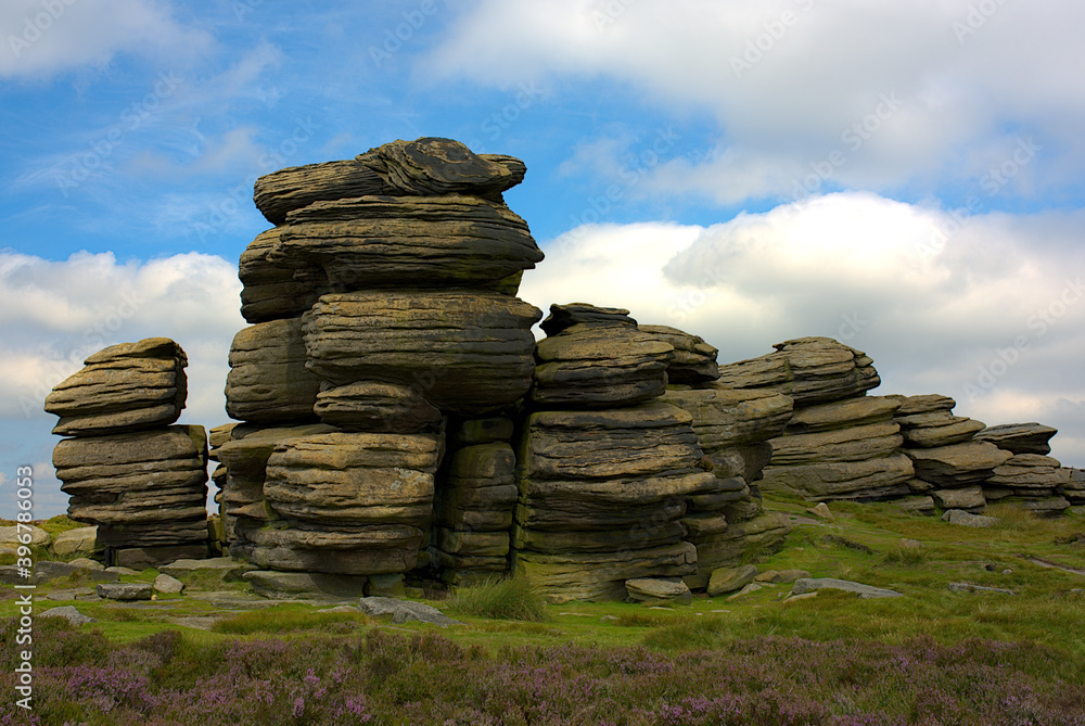 structure made of stacked rocks in the countryside