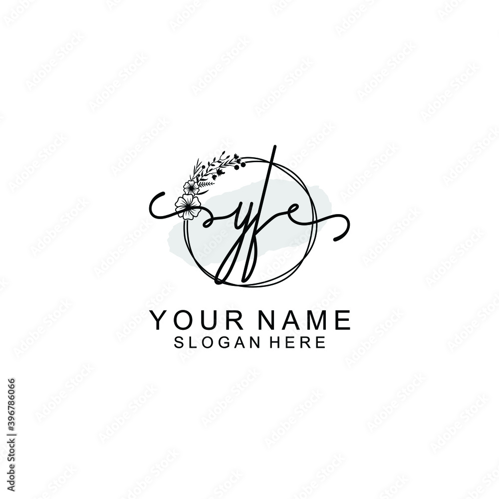 Initial YF Handwriting, Wedding Monogram Logo Design, Modern Minimalistic and Floral templates for Invitation cards Initial YF Handwriting, Wedding Monogram Logo Design, Modern Minimalistic and Floral templates for Invitation cards