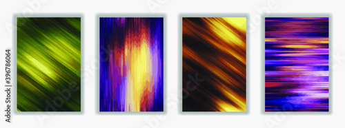 Set of Modern abstract color background. Liquid flow style. Creative gradient texture for you design 