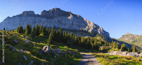 landscape mountain in the swiss alps Rautispitz