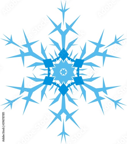 Fantasy snowflake vector illustration. CMYK colors eps file.