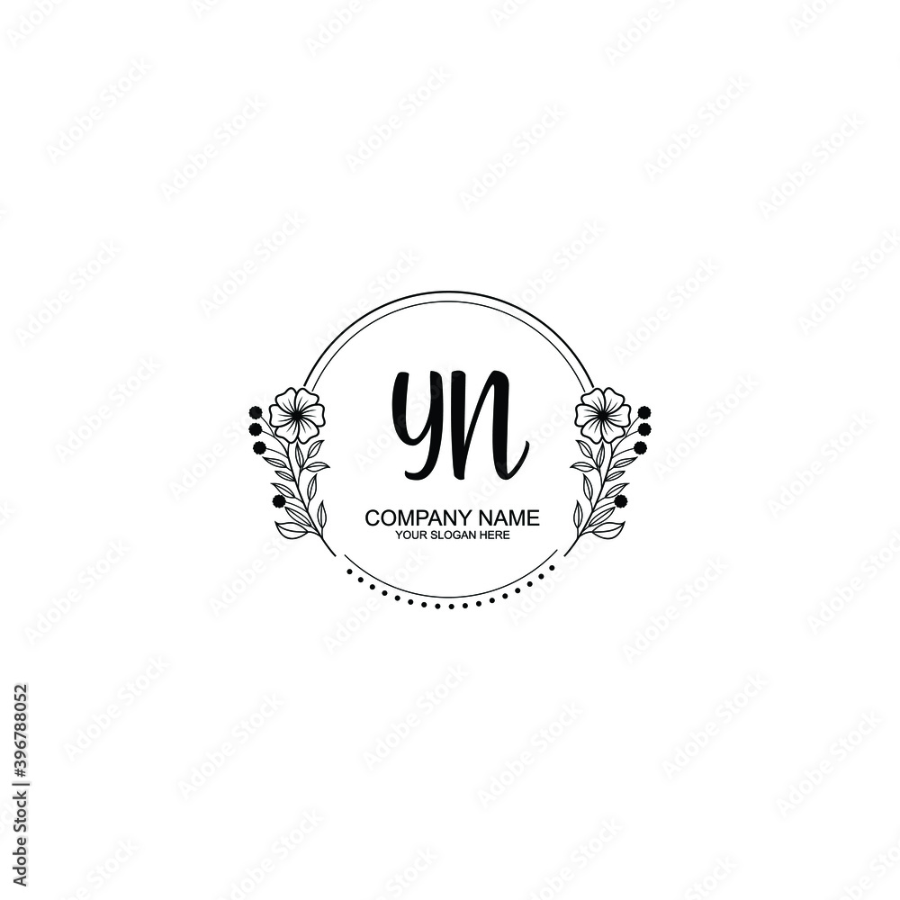 Initial YN Handwriting, Wedding Monogram Logo Design, Modern Minimalistic and Floral templates for Invitation cards Initial YN Handwriting, Wedding Monogram Logo Design, Modern Minimalistic and Floral templates for Invitation cards