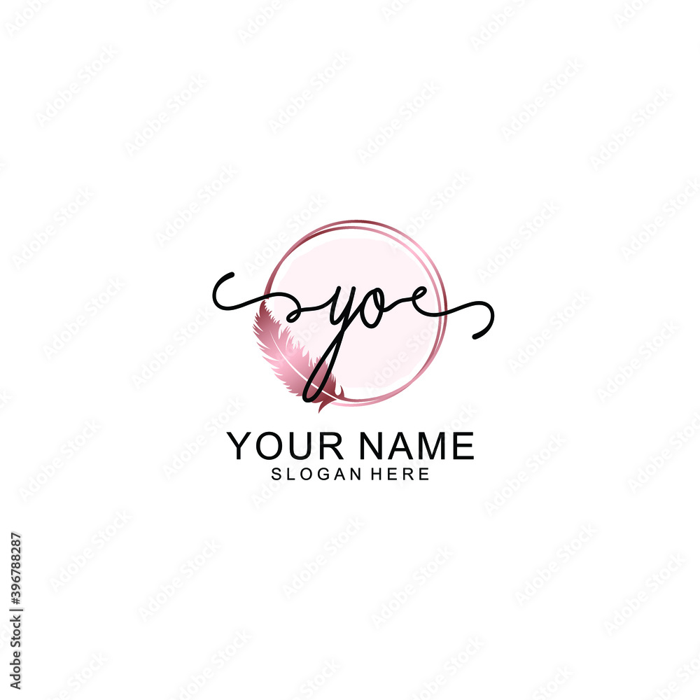 Initial YO Handwriting, Wedding Monogram Logo Design, Modern Minimalistic and Floral templates for Invitation cards Initial YO Handwriting, Wedding Monogram Logo Design, Modern Minimalistic and Floral templates for Invitation cards