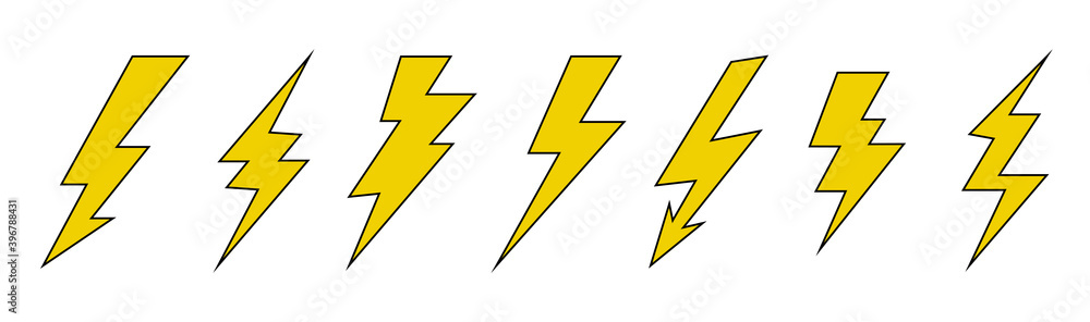Lightning bolt icons set.Creative vector illustration of thunder and bolt lighting flash icon set isolated on transparent background. Vector illustration.Stock vector
Lightning bolt icons set.Creative vector illustration of thunder and bolt lighting flash icon set isolated on transparent background. Vector illustration.Stock vector
