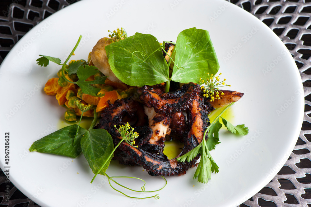 Octopus. Fresh octopus sautéed and grilled in butter, garlic and served ...