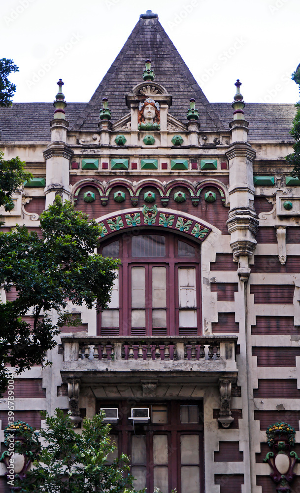 Ornate facade in downtown Rio