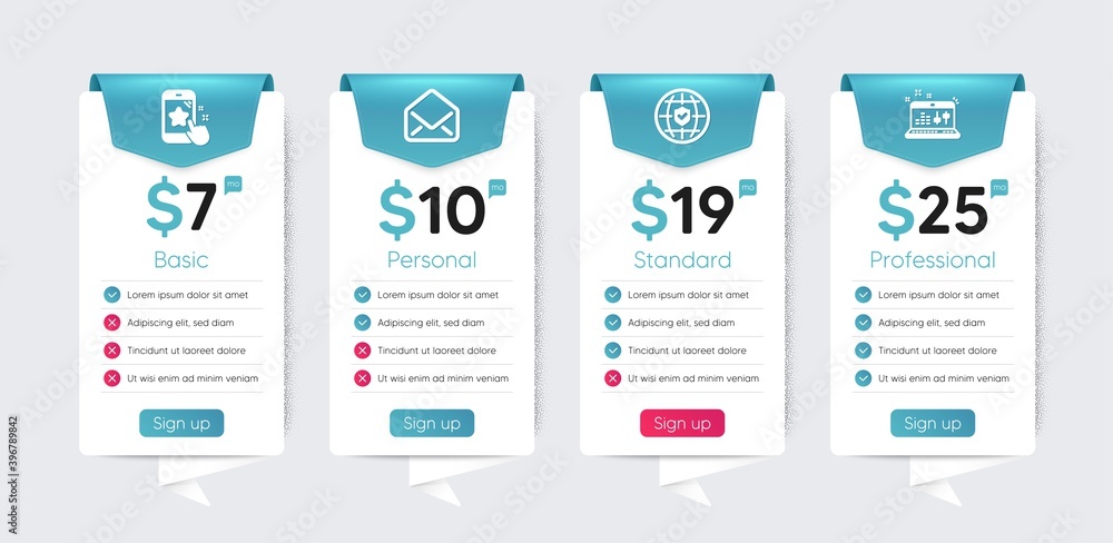 Included icon as Star rating, Mail, Global insurance signs. Price table template, business plan chart. Technology icons set. Sound check flat icons. Phone feedback, E-mail, Full coverage. Vector Included icon as Star rating, Mail, Global insurance signs. Price table template, business plan chart. Technology icons set. Sound check flat icons. Phone feedback, E-mail, Full coverage. Vector