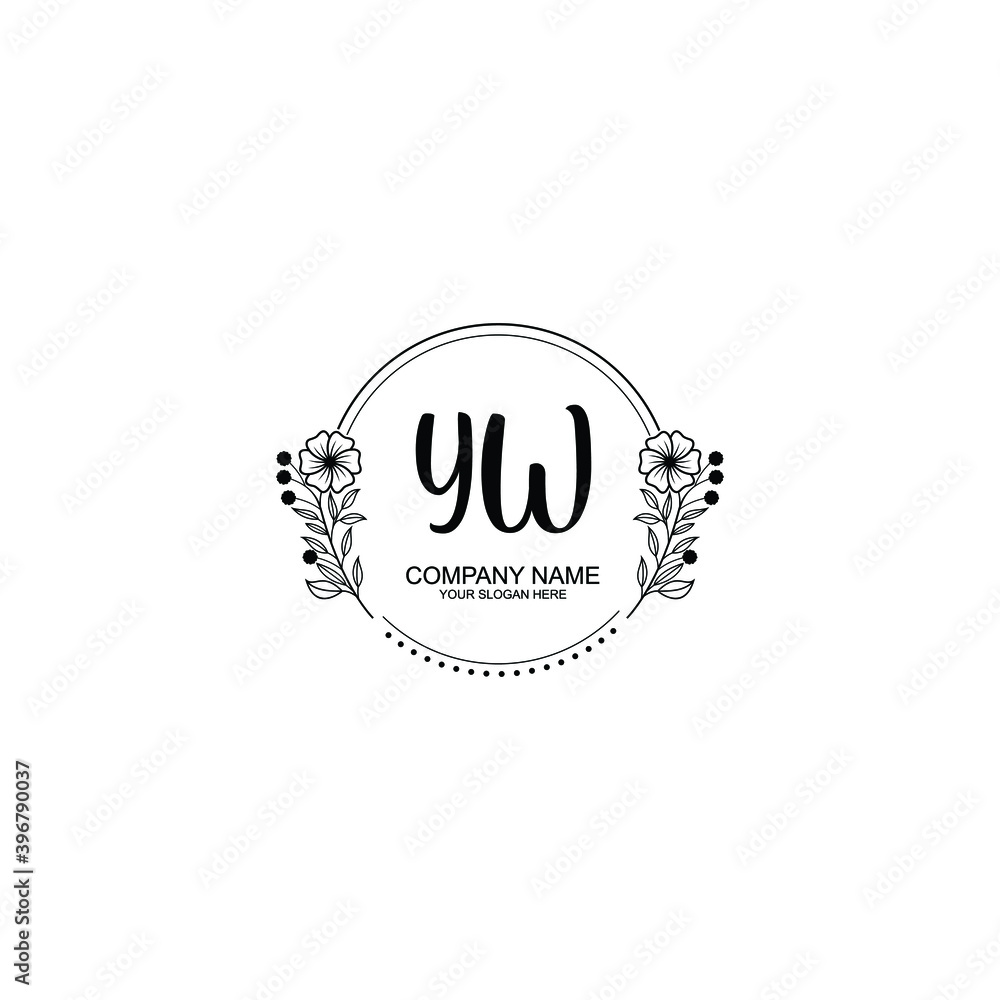 Initial YW Handwriting, Wedding Monogram Logo Design, Modern Minimalistic and Floral templates for Invitation cards Initial YW Handwriting, Wedding Monogram Logo Design, Modern Minimalistic and Floral templates for Invitation cards