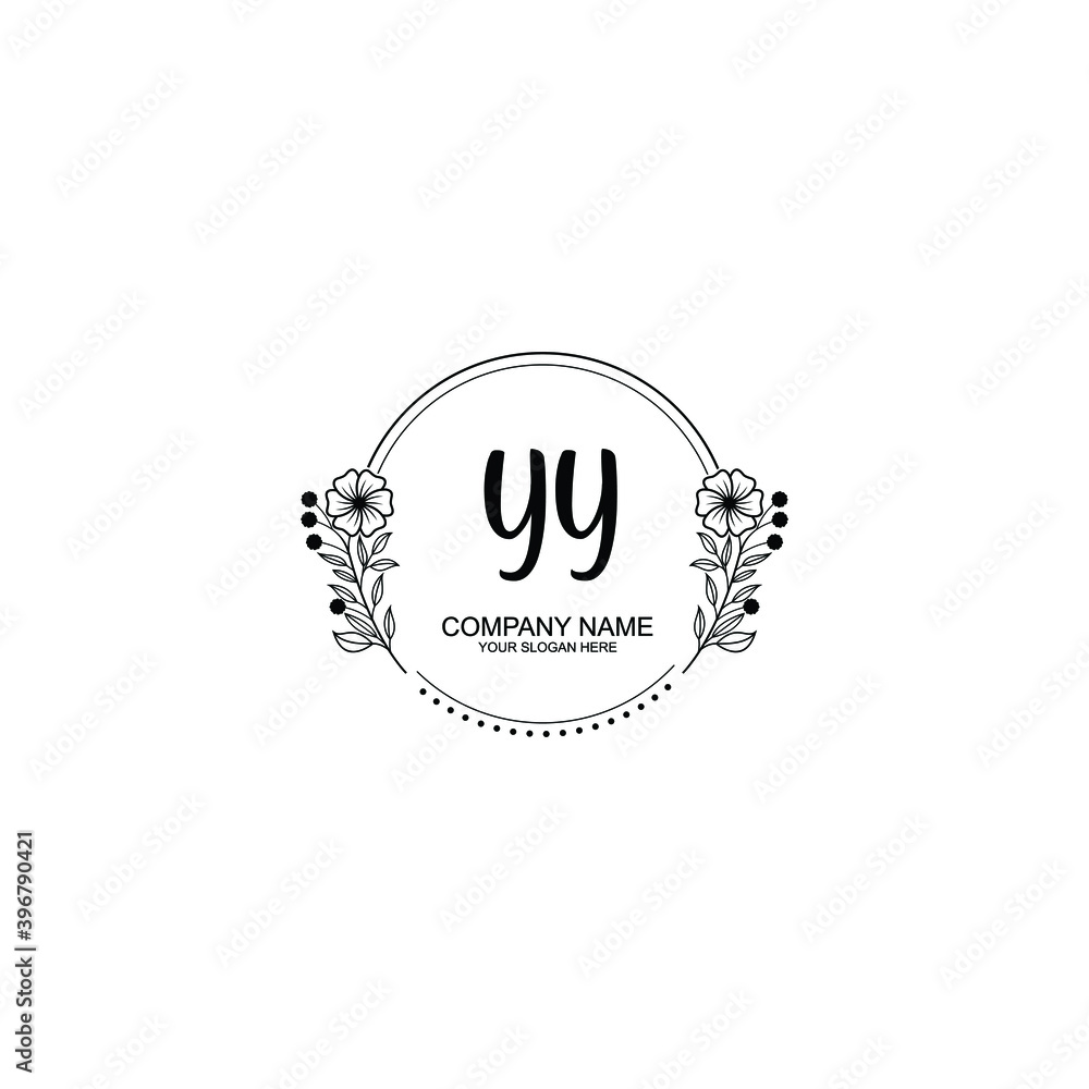 Initial YY Handwriting, Wedding Monogram Logo Design, Modern Minimalistic and Floral templates for Invitation cards Initial YY Handwriting, Wedding Monogram Logo Design, Modern Minimalistic and Floral templates for Invitation cards