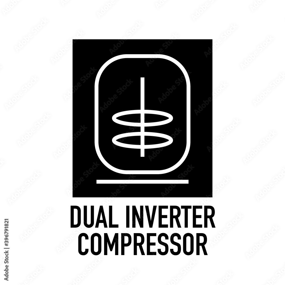 dual inverter compressor icon. Vector dual inverter compressor icon. Vector