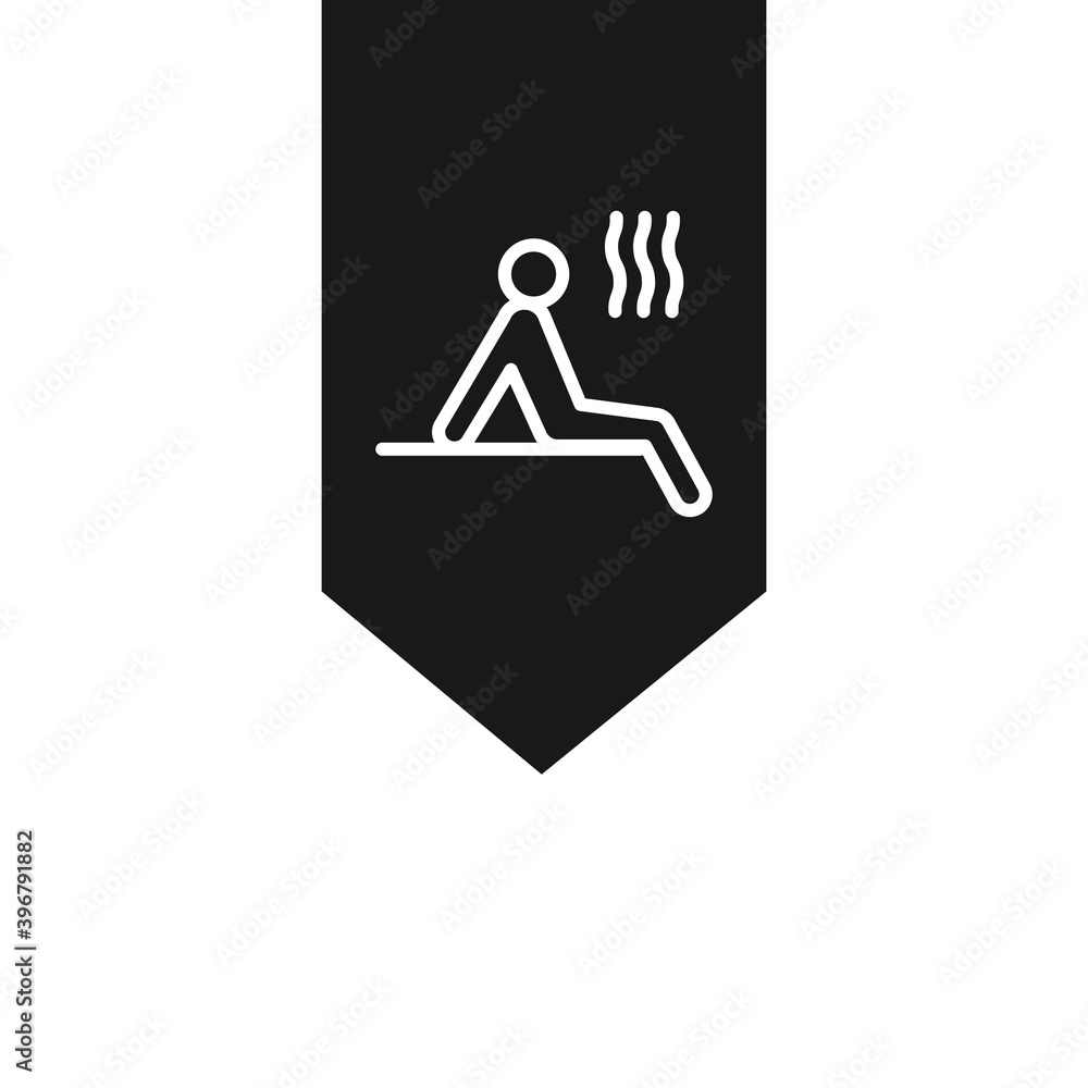 Sauna icon vector Sauna icon vector
