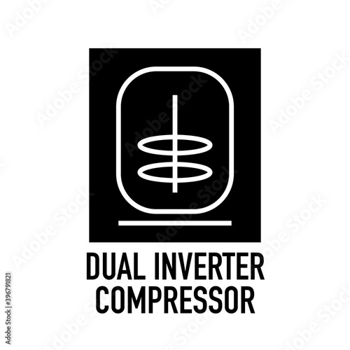 dual inverter compressor icon. Vector