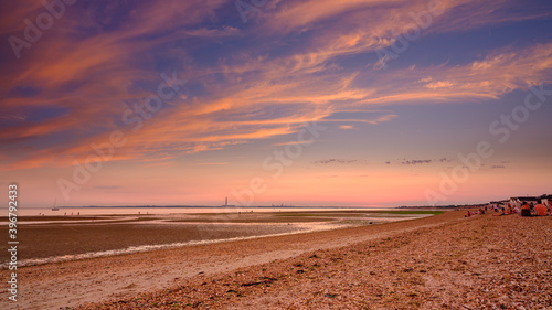 Sunset over the sands of Solent