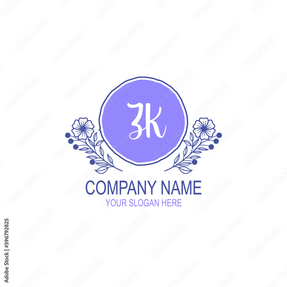 Initial ZK Handwriting, Wedding Monogram Logo Design, Modern Minimalistic and Floral templates for Invitation cards Initial ZK Handwriting, Wedding Monogram Logo Design, Modern Minimalistic and Floral templates for Invitation cards
