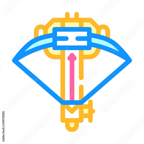 ballista crossbow color icon vector illustration flat