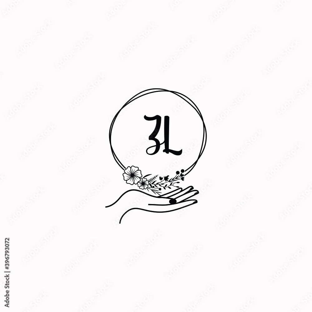 Initial ZL Handwriting, Wedding Monogram Logo Design, Modern Minimalistic and Floral templates for Invitation cards Initial ZL Handwriting, Wedding Monogram Logo Design, Modern Minimalistic and Floral templates for Invitation cards