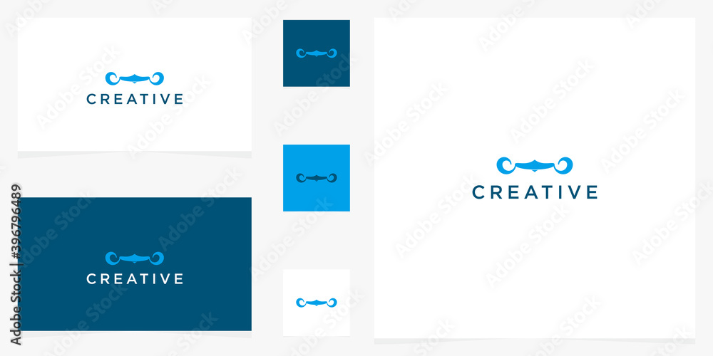 creative surf or surfing icon logo template