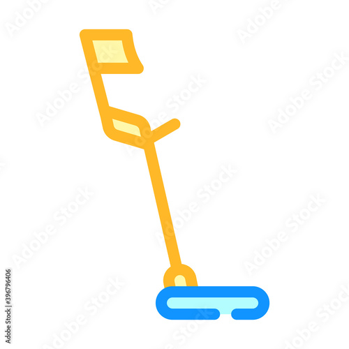 metal detector device color icon vector illustration
