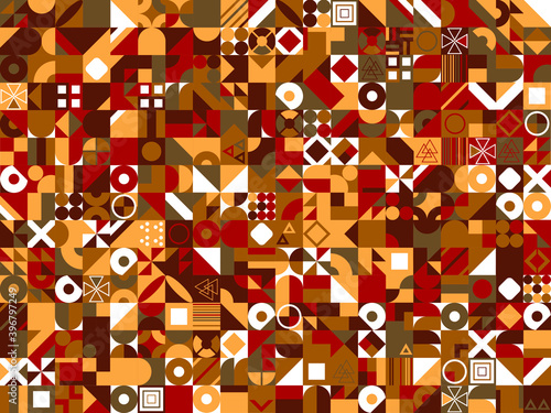 Abstract pattern design in Geometric flat style for web banner, business presentation, branding package, fabric print, wallpaper