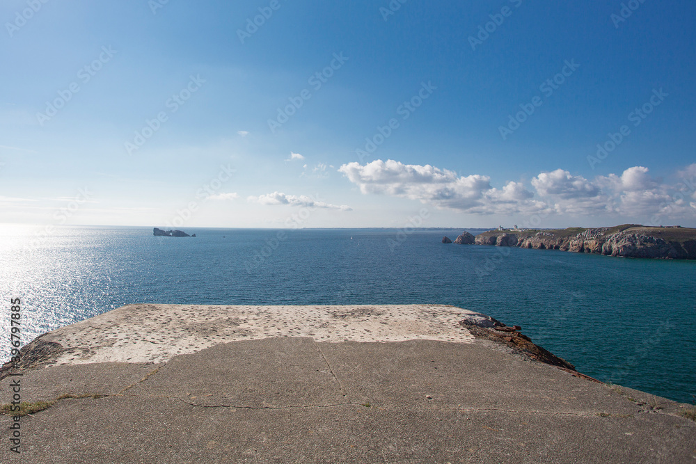 View of the Atlantic Ocean from a German bunker from the Second World War.