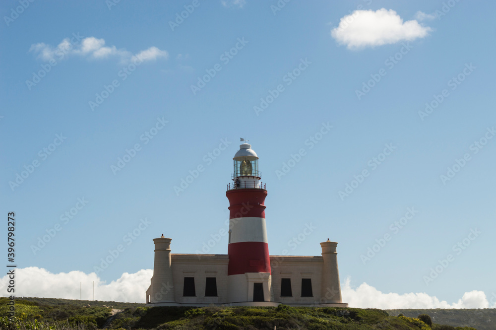 Watching over you, lighthouse in Cape Agulhas, Western Cape, South Africa