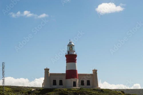 Watching over you, lighthouse in Cape Agulhas, Western Cape, South Africa