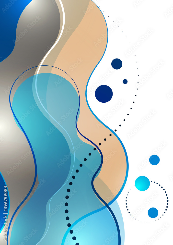 Abstract illustration of smooth color wave and lines. Creative template for your design. Abstract illustration of smooth color wave and lines. Creative template for your design.