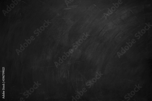 Abstract texture of chalk rubbed out on green blackboard or chalkboard background. School education, dark wall backdrop or learning concept.