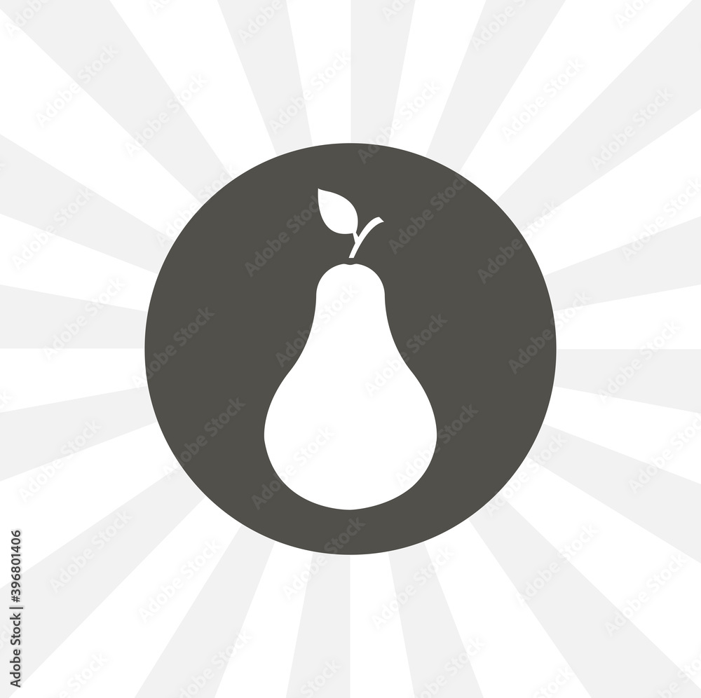 simple pear isolated vector icon. fruit design element simple pear isolated vector icon. fruit design element