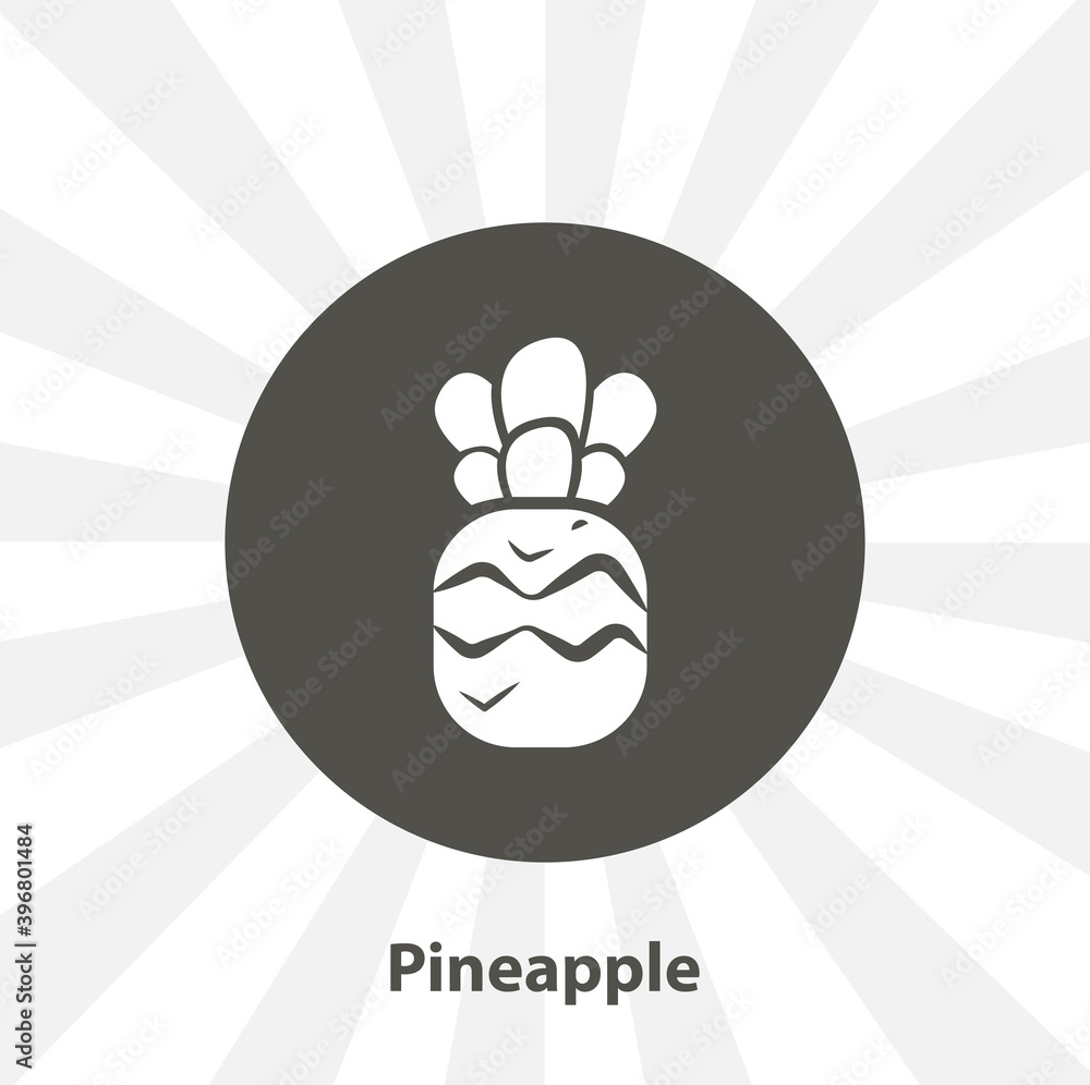 pineapple isolated vector icon. fruit design element pineapple isolated vector icon. fruit design element